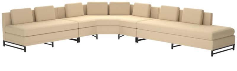 Metric Right Armless 3-Piece Sectional Sofa Biba Parchment by Paul McCobb - image 0 of 8