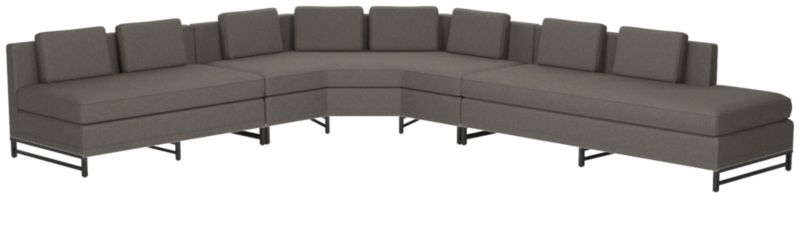 Metric Right Armless 3-Piece Sectional Sofa Angel Pewter by Paul McCobb - image 0 of 8