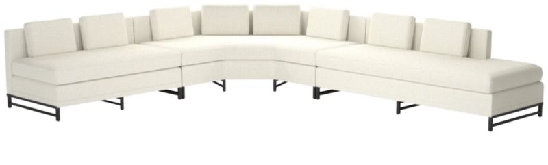 Metric Right Armless 3-Piece Sectional Sofa Lindy Snow by Paul McCobb - image 0 of 8