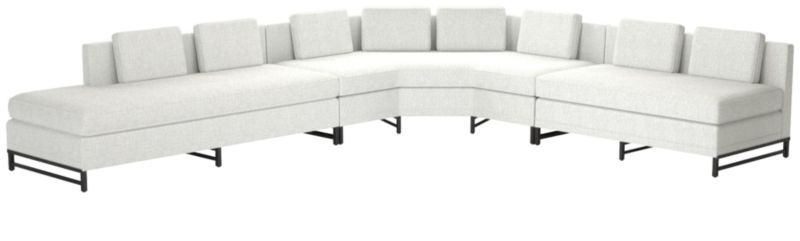 Metric Left Armless 3-Piece Sectional Sofa Elliot Dove by Paul McCobb - image 0 of 9