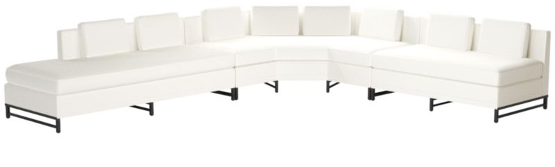 Metric Left Armless 3-Piece Sectional Sofa Dream Pina Colada by Paul McCobb - image 0 of 9