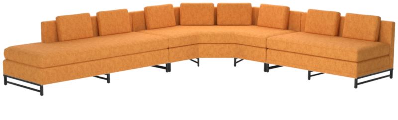 Metric Left Armless 3-Piece Sectional Sofa Dream Ginger Tea by Paul McCobb - image 0 of 9