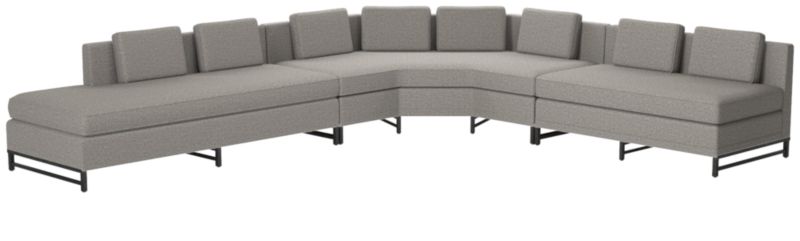 Metric Left Armless 3-Piece Sectional Sofa Taylor Grey by Paul McCobb - image 0 of 9