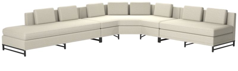 Metric Left Armless 3-Piece Sectional Sofa Deauville Stone by Paul McCobb - image 0 of 9