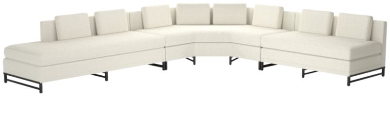 Metric Left Armless 3-Piece Sectional Sofa Lindy Snow by Paul McCobb - image 0 of 9