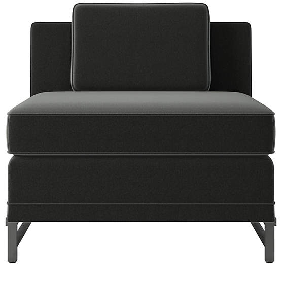 Metric Armless Chair Dale Dark Grey by Paul McCobb