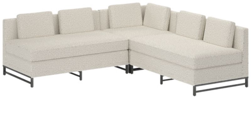 Metric 3-Piece Sectional Sofa with Loveseat Bloce Grey by Paul McCobb - image 0 of 3