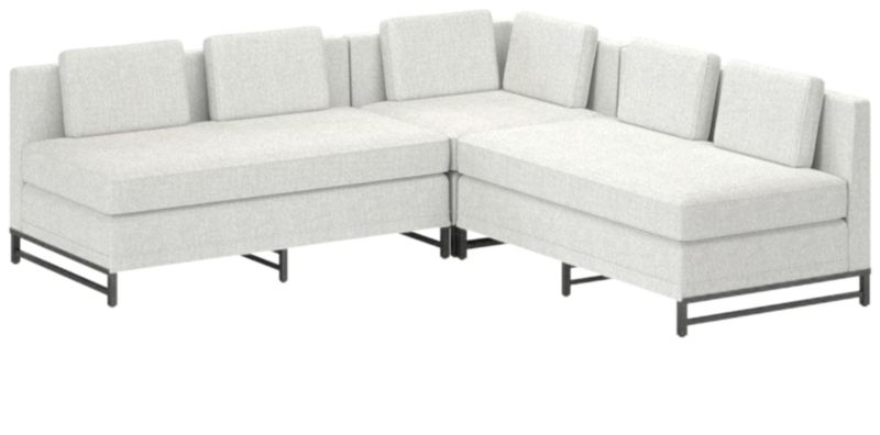 Metric 3-Piece Sectional Sofa with Loveseat Elliot Dove by Paul McCobb - image 0 of 3