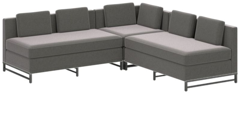 Metric 3-Piece Sectional Sofa with Loveseat Luca Storm by Paul McCobb - image 0 of 3