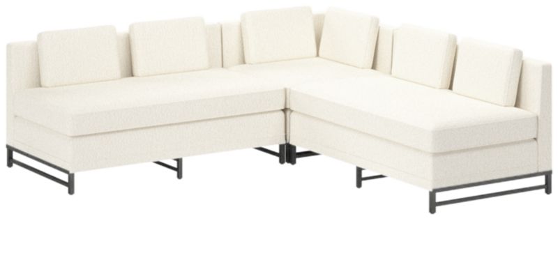 Metric 3-Piece Sectional Sofa with Loveseat Wooly Sand by Paul McCobb - image 0 of 3