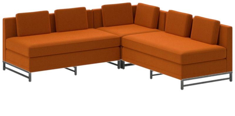 Metric 3-Piece Sectional Sofa with Loveseat Luca Russet by Paul McCobb - image 0 of 3