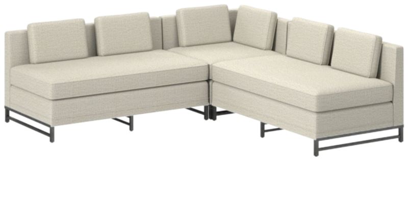 Metric 3-Piece Sectional Sofa with Loveseat Deauville Stone by Paul McCobb - image 0 of 3