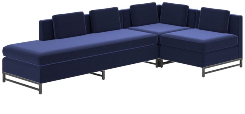 Metric 3-Piece Sectional Sofa with Left Half-Back Luca Eclipse by Paul McCobb - image 0 of 7