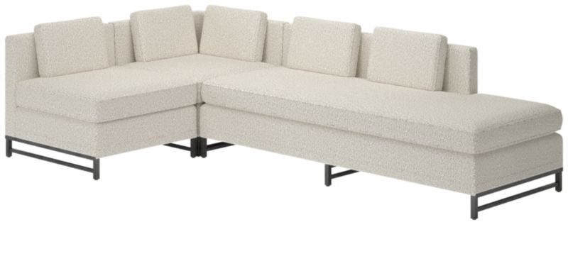 Metric 3-Piece Sectional Sofa with Right Half-Back Bloce Grey by Paul McCobb - image 0 of 7