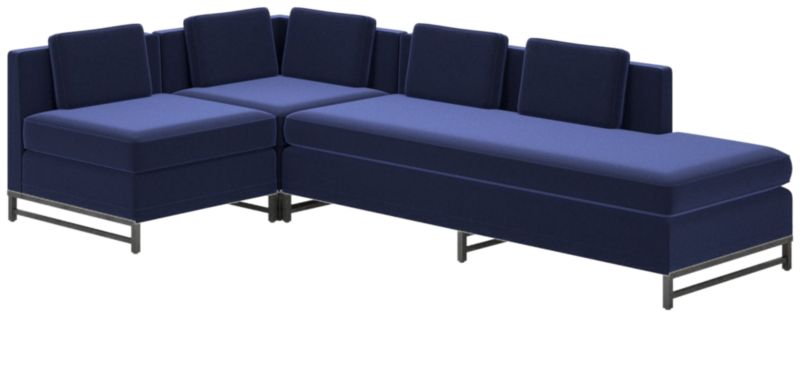 Metric 3-Piece Sectional Sofa with Right Half-Back Luca Eclipse by Paul McCobb - image 0 of 7