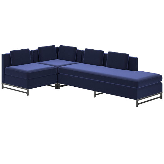 Metric 3-Piece Sectional Sofa with Right Half-Back Luca Eclipse by Paul McCobb