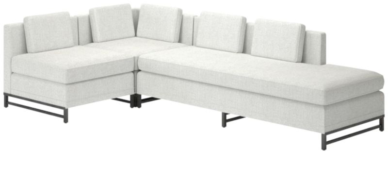 Metric 3-Piece Sectional Sofa with Right Half-Back Elliot Dove by Paul McCobb - image 0 of 7