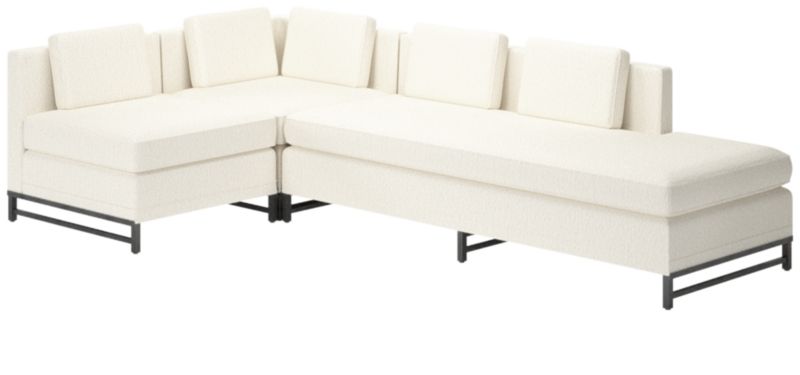 Metric 3-Piece Sectional Sofa with Right Half-Back Wooly Sand by Paul McCobb - image 0 of 7