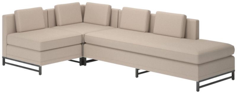 Metric 3-Piece Sectional Sofa with Right Half-Back Luca Bone by Paul McCobb - image 0 of 7