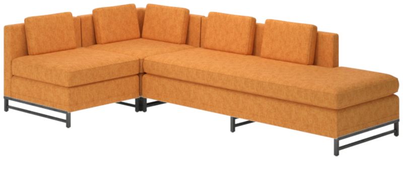 Metric 3-Piece Sectional Sofa with Right Half-Back Dream Ginger Tea by Paul McCobb - image 0 of 7