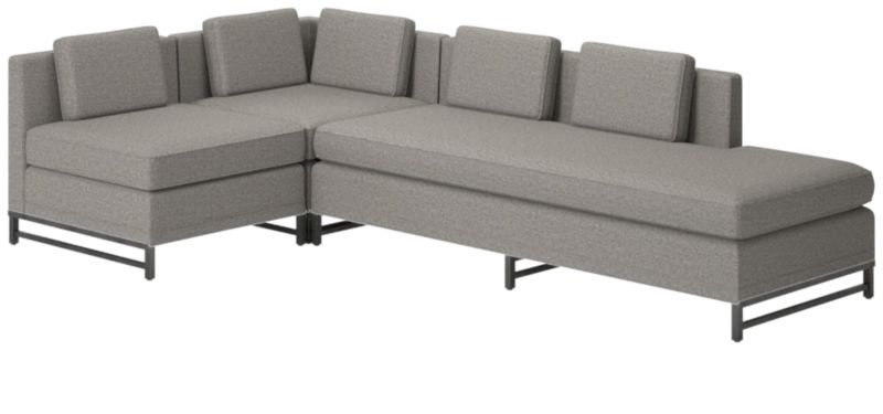 Metric 3-Piece Sectional Sofa with Right Half-Back Taylor Felt Grey by Paul McCobb - image 0 of 7