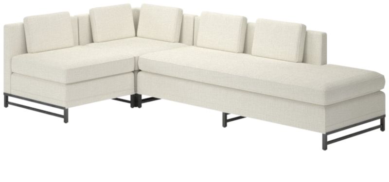 Metric 3-Piece Sectional Sofa with Right Half-Back Lindy Snow by Paul McCobb - image 0 of 7