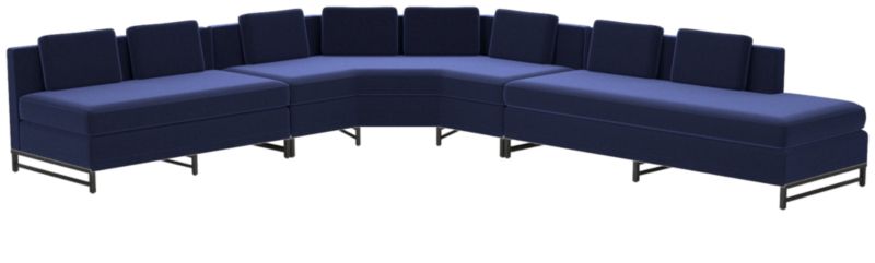 Metric Right Armless 3-Piece Sectional Luca Eclipse by Paul McCobb - image 0 of 8