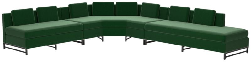 Metric Right Armless 3-Piece Sectional Luca Emerald by Paul McCobb - image 0 of 8