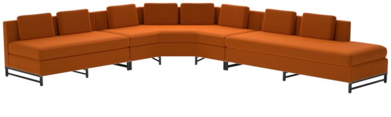 Metric Right Armless 3-Piece Sectional Luca Russet by Paul McCobb - image 0 of 8