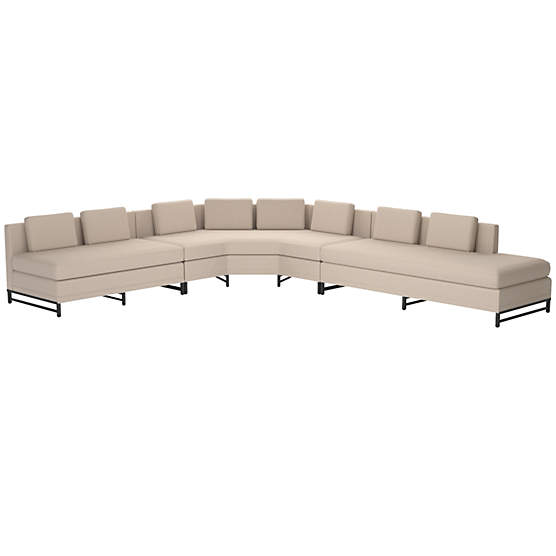 Metric Right Armless 3-Piece Sectional Luca Bone by Paul McCobb