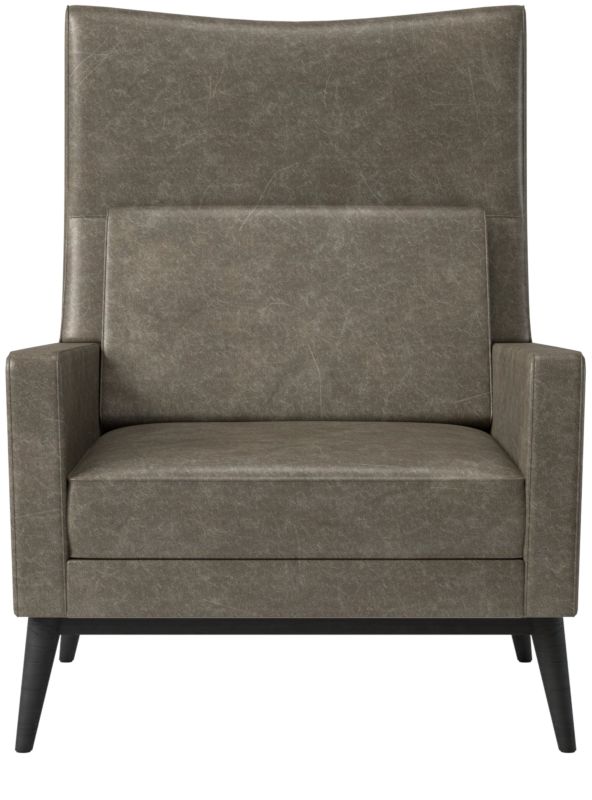 Embassy Leather Lounge Chair Model 314 Bello Grey by Paul McCobb - image 0 of 2