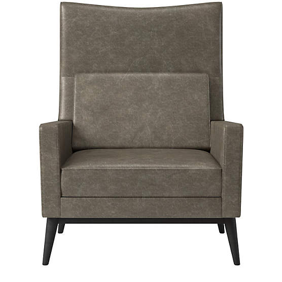 Embassy Leather Lounge Chair Model 314 Bello Grey by Paul McCobb