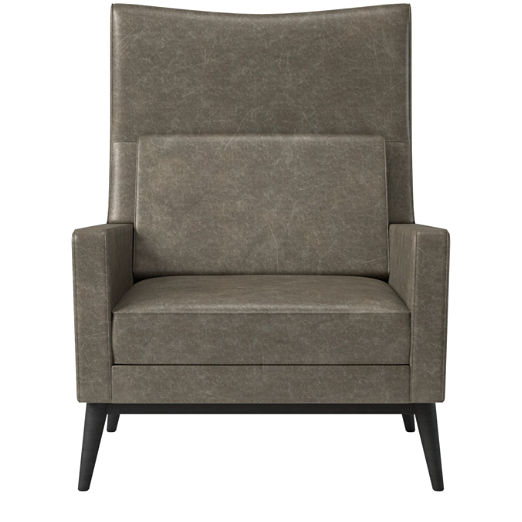 Embassy Leather Lounge Chair Model 314 Bello Grey by Paul McCobb