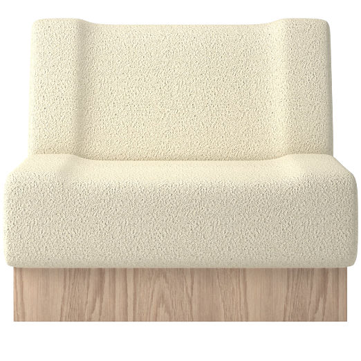 Vaneri Armless Chair Bloce Cream by Kravitz Design