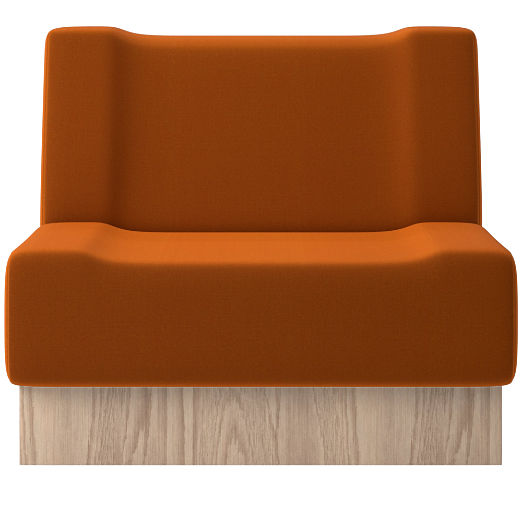 Vaneri Armless Chair Luca Russet by Kravitz Design