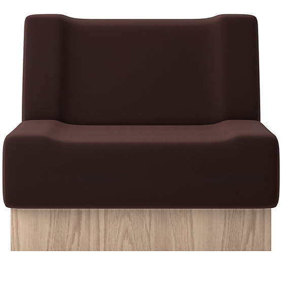 Vaneri Armless Chair Luca Espresso by Kravitz Design