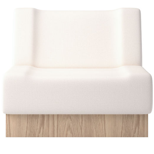 Vaneri Armless Chair Biba Frost by Kravitz Design