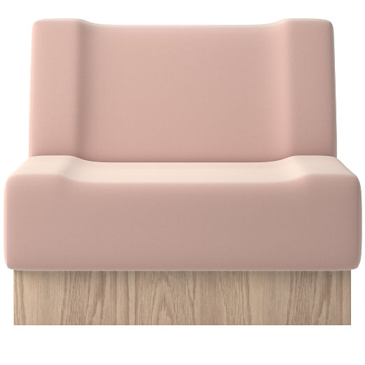 Vaneri Armless Chair Dale Blush by Kravitz Design