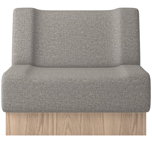 Vaneri Armless Chair Taylor Felt Grey by Kravitz Design