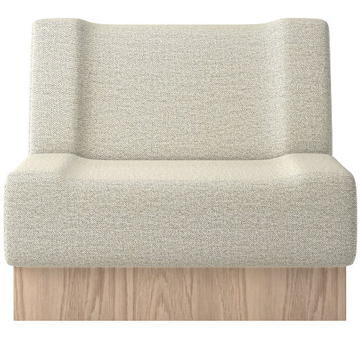 Vaneri Armless Chair Deauville Stone by Kravitz Design