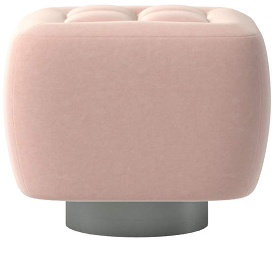 Fells Small Tufted Ottoman Dale Blush by Kravitz Design