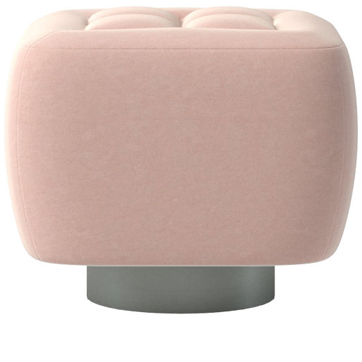 Fells Small Tufted Ottoman Dale Blush by Kravitz Design