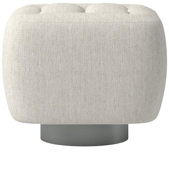 Fells Small Tufted Ottoman Nomad Snow by Kravitz Design