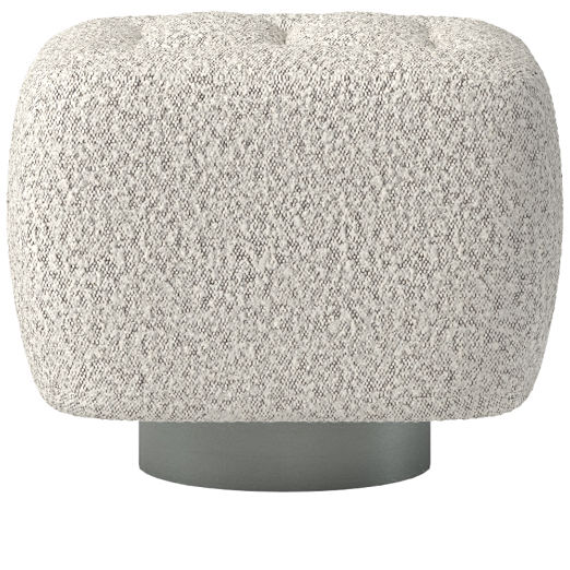 Fells Small Tufted Ottoman Bloce Grey by Kravitz Design