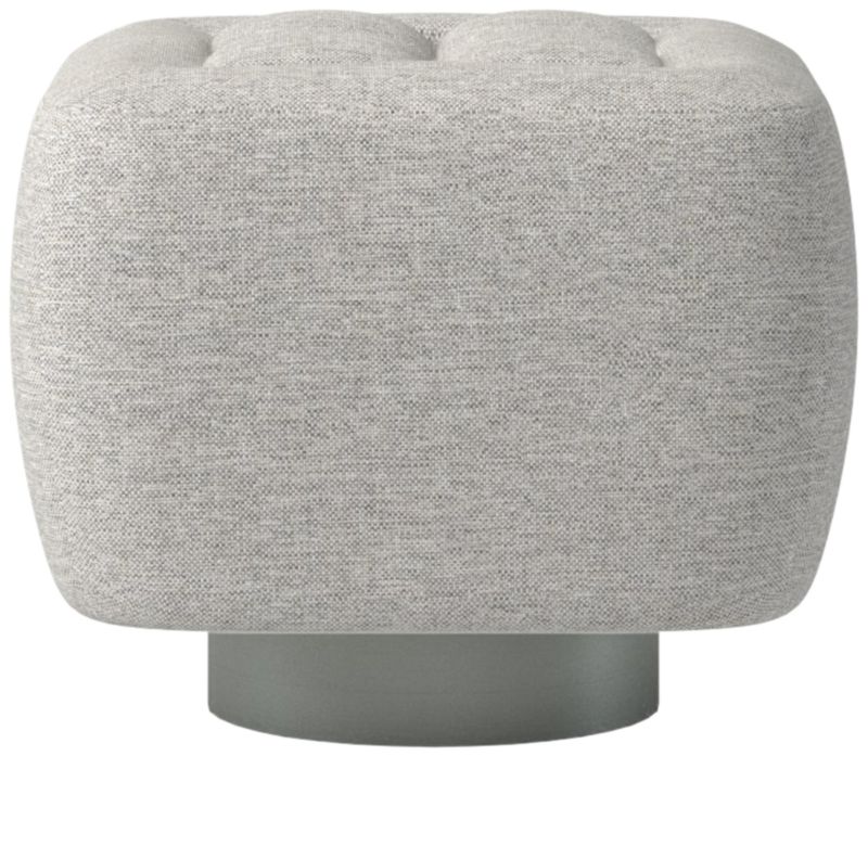 Fells Small Tufted Ottoman Hatch Platinum by Kravitz Design - image 0 of 5