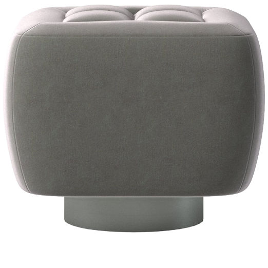 Fells Small Tufted Ottoman Luca Storm by Kravitz Design