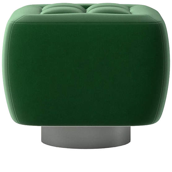 Fells Small Tufted Ottoman Luca Emerald by Kravitz Design