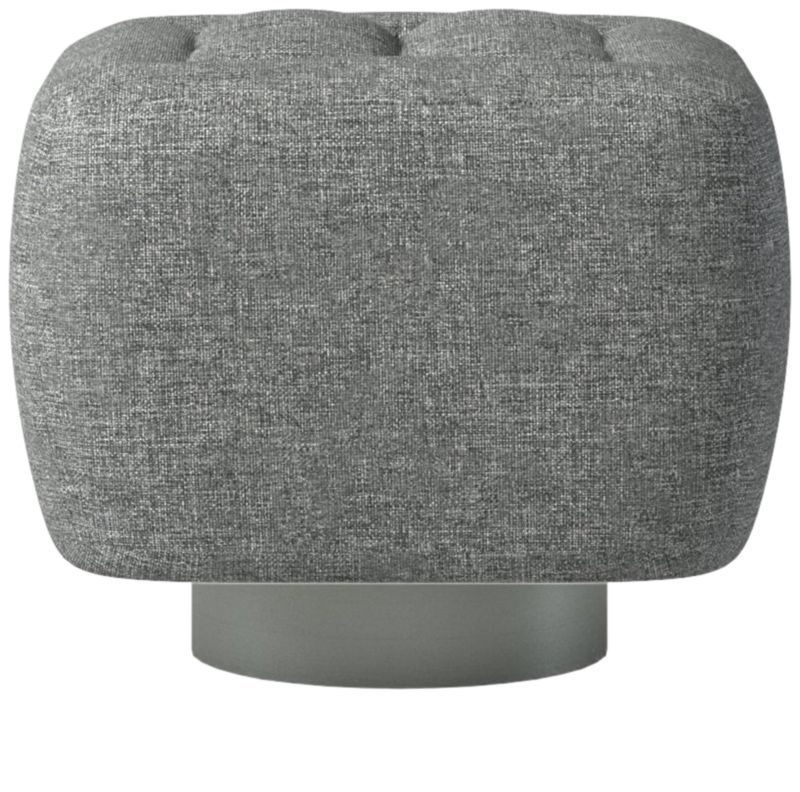 Fells Small Tufted Ottoman Hatch Charcoal by Kravitz Design - image 0 of 5