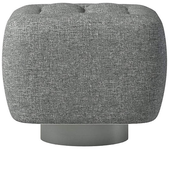 Fells Small Tufted Ottoman Hatch Charcoal by Kravitz Design