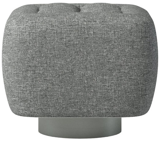 Fells Small Tufted Ottoman Hatch Charcoal by Kravitz Design